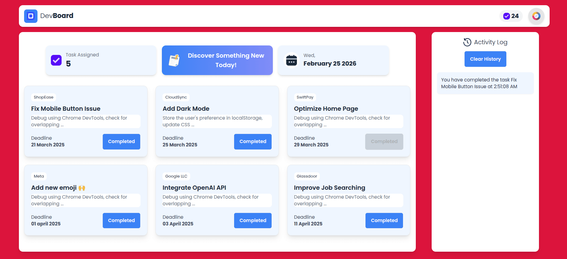 Dev Board screenshot 3
